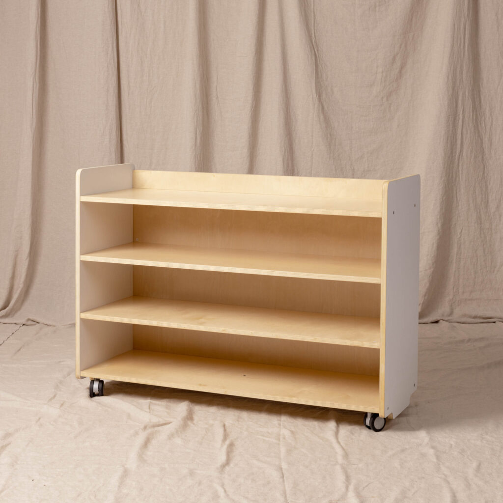 Classic Storage Unit, White and Natural