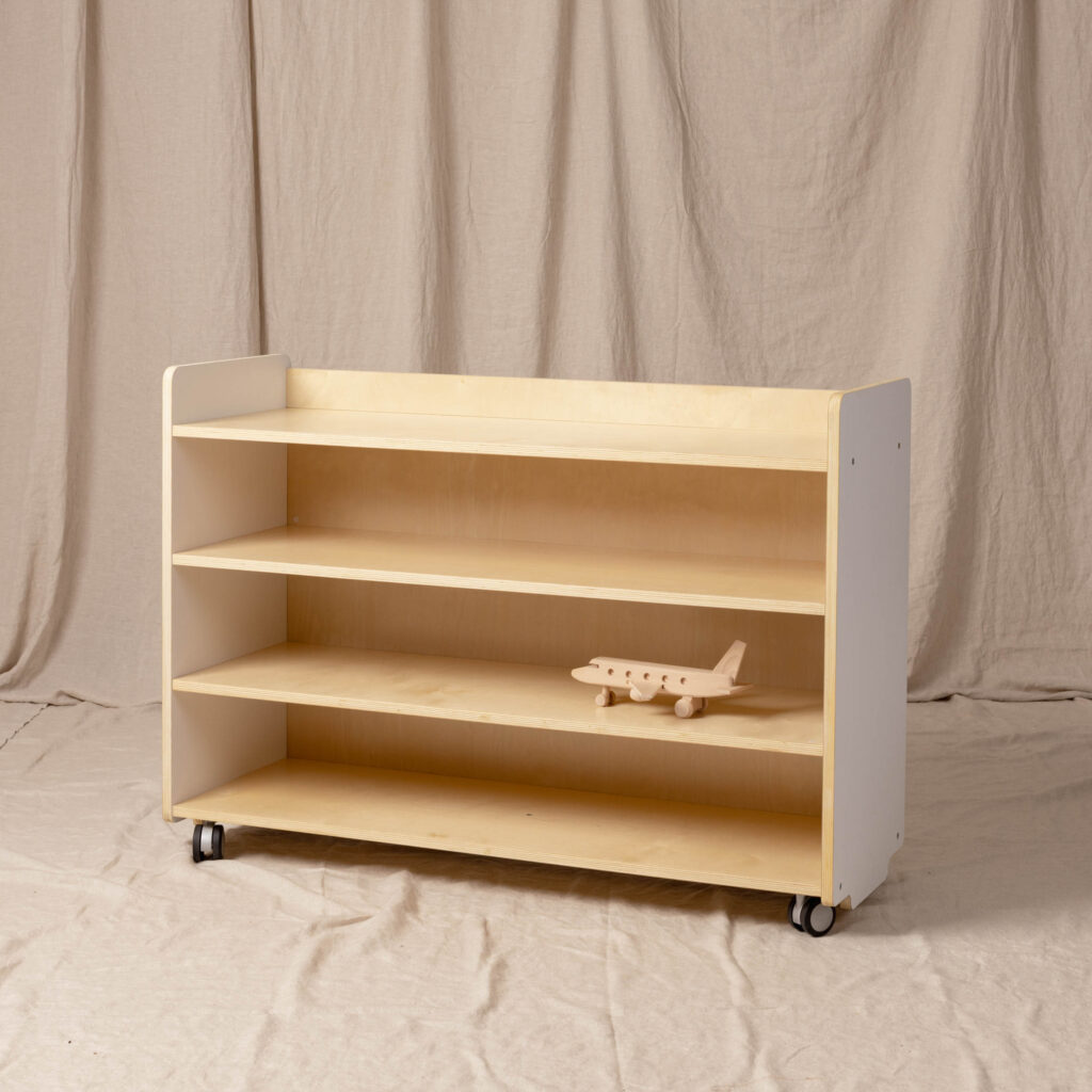 Classic Storage Unit, White and Natural